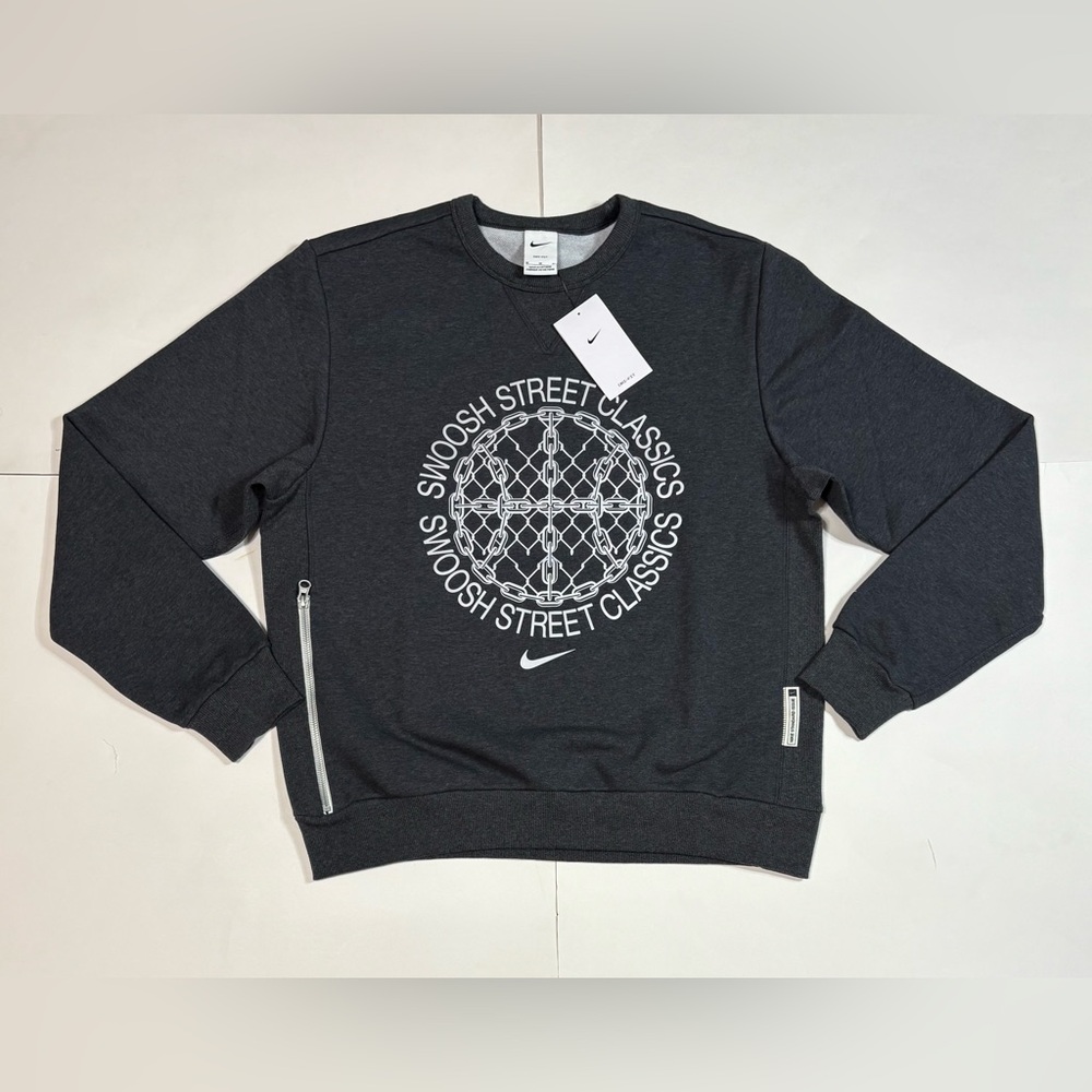 Nike Standard Issue Men's Dri-FIT Basketball Crew-Neck Sweatshirt Swoosh Street